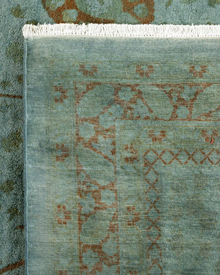 Contemporary Hand Knotted Overdyed Gray Area Rug 9' 4" x 12' 4"