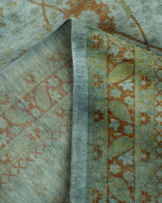 Contemporary Hand Knotted Overdyed Gray Area Rug 9' 4" x 12' 4"