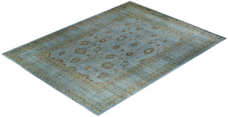 Contemporary Hand Knotted Overdyed Gray Area Rug 9' 4" x 12' 4"