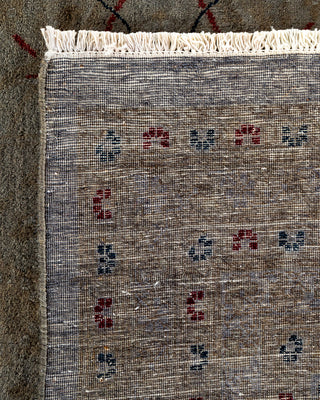 Contemporary Hand-Knotted Overdyed Gray Area Rug 9' 1" x 12' 1"