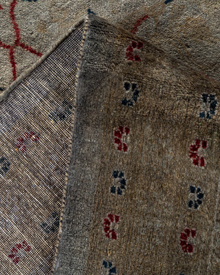 Contemporary Hand-Knotted Overdyed Gray Area Rug 9' 1" x 12' 1"