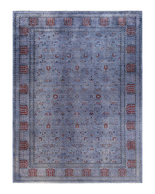 Fine Vibrance, One-of-a-Kind Hand-Knotted Area Rug - Gray, 9' 1" x 12' 2"