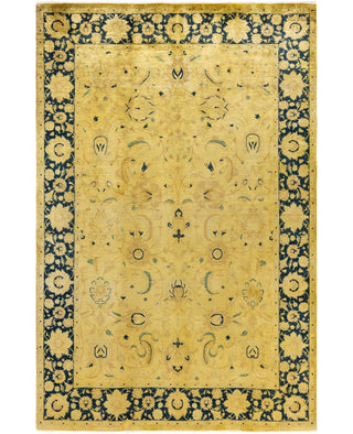 Contemporary Overdyed Wool Hand Knotted Gold Area Rug 5' 10" x 8' 10"