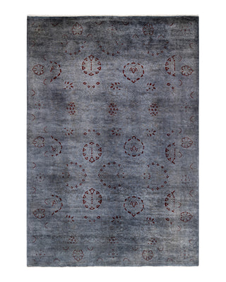Contemporary Fine Vibrance Gray Wool Area Rug 5' 2" x 7' 6"