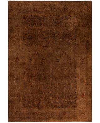 Contemporary Overdyed Wool Hand Knotted Brown Area Rug 6' 1" x 8' 10"