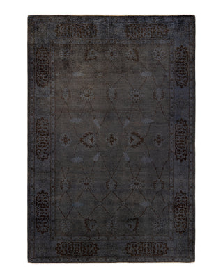 Modern Fine Vibrance Gray Area Rug 6' 1" x 9' 1"