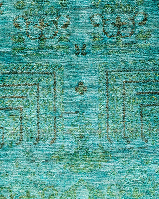 Contemporary Hand-Knotted Overdyed Blue Area Rug 3' 3" x 5' 0"