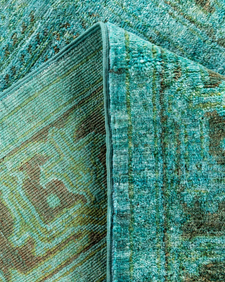 Contemporary Hand-Knotted Overdyed Blue Area Rug 3' 3" x 5' 0"