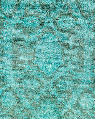 Contemporary Hand-Knotted Overdyed Blue Area Rug 3' 1" x 5' 1"
