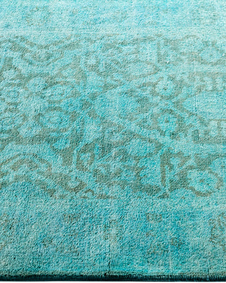 Contemporary Hand-Knotted Overdyed Blue Area Rug 3' 1" x 5' 1"
