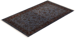 Contemporary Hand Knotted  Gray Area Rug 3' 1" x 5' 3"