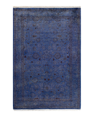 Modern Fine Vibrance Purple Area Rug 4' 2" x 6' 5"