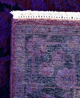 Contemporary Overdyed Wool Hand Knotted Purple Area Rug 3' 2" x 5' 3"