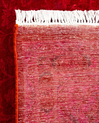 Contemporary Hand-Knotted Overdyed Pink Area Rug 9' 0" x 12' 1"