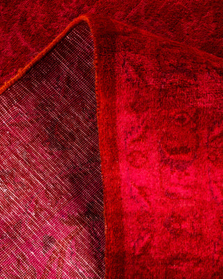 Contemporary Hand-Knotted Overdyed Pink Area Rug 9' 0" x 12' 1"