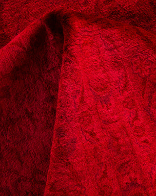 Contemporary Hand-Knotted Overdyed Pink Area Rug 9' 0" x 12' 1"