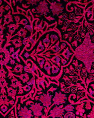 Contemporary Hand-Knotted Overdyed Pink Area Rug 5' 10" x 9' 1"