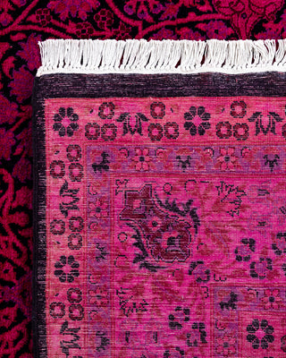 Contemporary Hand-Knotted Overdyed Pink Area Rug 5' 10" x 9' 1"