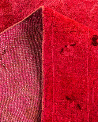 Contemporary Hand-Knotted Overdyed Pink Area Rug 8' 9" x 11' 9"