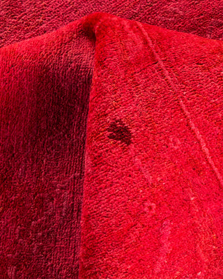 Contemporary Hand-Knotted Overdyed Pink Area Rug 8' 9" x 11' 9"