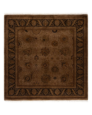 Modern Fine Vibrance Brown Area Rug 4' 8" x 4' 10"