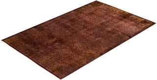 Contemporary Hand Knotted  Brown Area Rug 4' 9" x 7' 5"