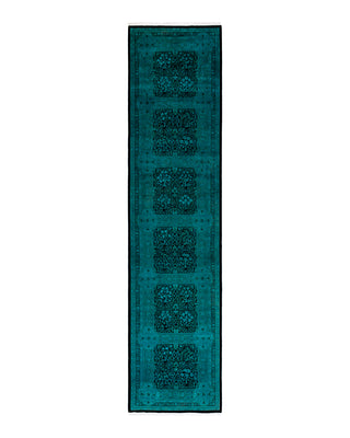 Contemporary Fine Vibrance Black Wool Area Rug 3' 1" x 13' 3"