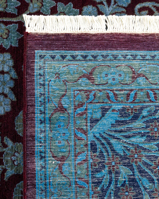 Contemporary Hand-Knotted Overdyed Blue Area Rug 9' 2" x 12' 4"