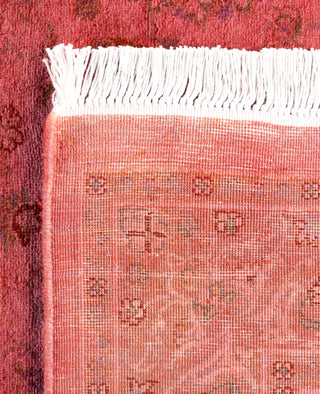 Contemporary Overdyed Wool Hand Knotted Pink Area Rug 3' 2" x 5' 3"
