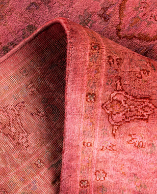 Contemporary Overdyed Wool Hand Knotted Pink Area Rug 3' 2" x 5' 3"