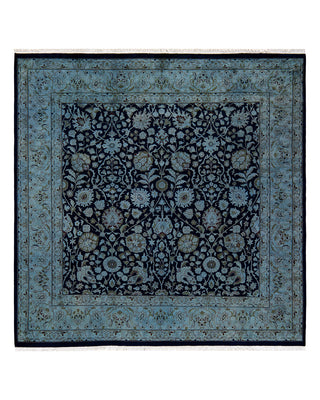Modern Fine Vibrance Blue Area Rug 6' 2" x 6' 2"