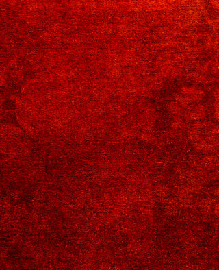 Contemporary Overdyed Wool Hand Knotted Orange Area Rug 3' 3" x 5' 2"