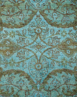 Contemporary Hand Knotted Overdyed Blue Area Rug 3' 1" x 5' 2"