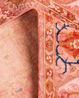 Contemporary Hand Knotted Overdyed Pink Area Rug 3' 1" x 5' 7"
