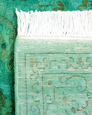 Contemporary Hand Knotted Overdyed Green Area Rug 3' 1" x 5' 3"