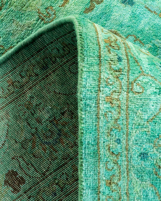 Contemporary Hand Knotted Overdyed Green Area Rug 3' 1" x 5' 3"