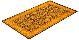 Contemporary Hand Knotted Overdyed Gold Area Rug 3' 1" x 5' 5"