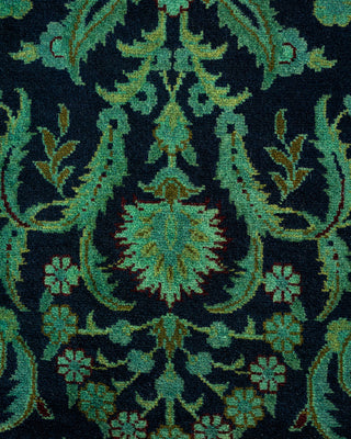 Contemporary Hand Knotted Overdyed Black Area Rug 3' 1" x 5' 5"