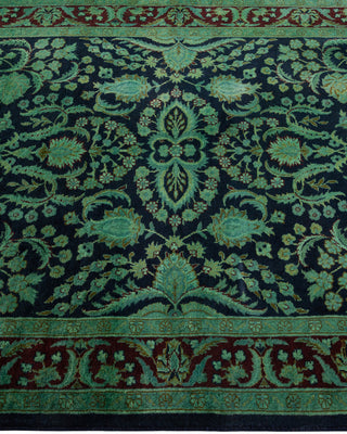Contemporary Hand Knotted Overdyed Black Area Rug 3' 1" x 5' 5"