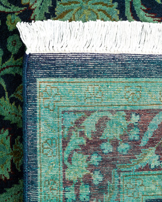 Contemporary Hand Knotted Overdyed Black Area Rug 3' 1" x 5' 5"