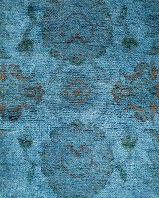 Contemporary Hand Knotted Overdyed Blue Area Rug 3' 1" x 5' 3"