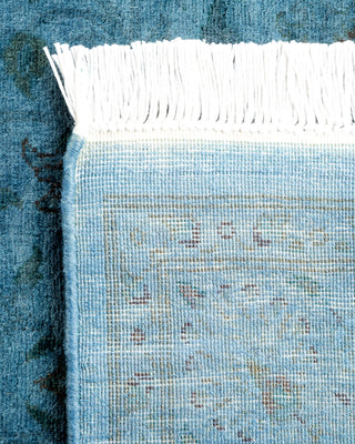 Contemporary Hand Knotted Overdyed Blue Area Rug 3' 1" x 5' 3"
