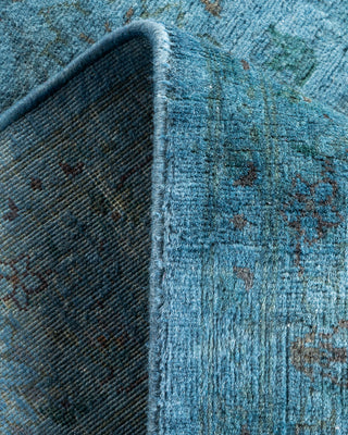Contemporary Hand Knotted Overdyed Blue Area Rug 3' 1" x 5' 3"