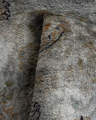 Contemporary Hand Knotted Overdyed Gray Area Rug 3' 1" x 5' 3"
