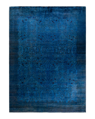 Vibrance, One-of-a-Kind Hand-Knotted Area Rug  - Blue, 9' 0" x 12' 1"