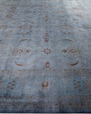 Contemporary Hand Knotted  Gray Area Rug 9' 1" x 12' 1"