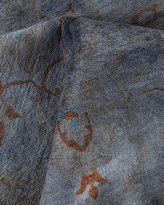 Contemporary Hand Knotted  Gray Area Rug 9' 1" x 12' 1"