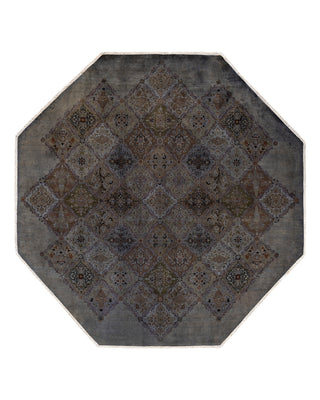 Modern Fine Vibrance Brown Area Rug 9' 1" x 9' 1"