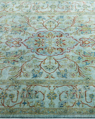 Contemporary Hand-Knotted Overdyed Blue Area Rug 3' 4" x 5' 6"