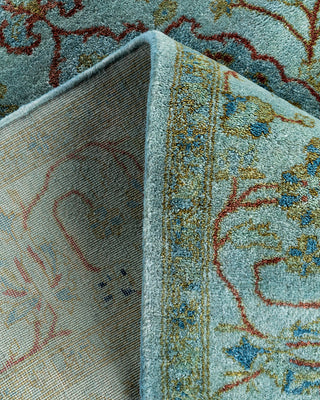 Contemporary Hand-Knotted Overdyed Blue Area Rug 3' 4" x 5' 6"